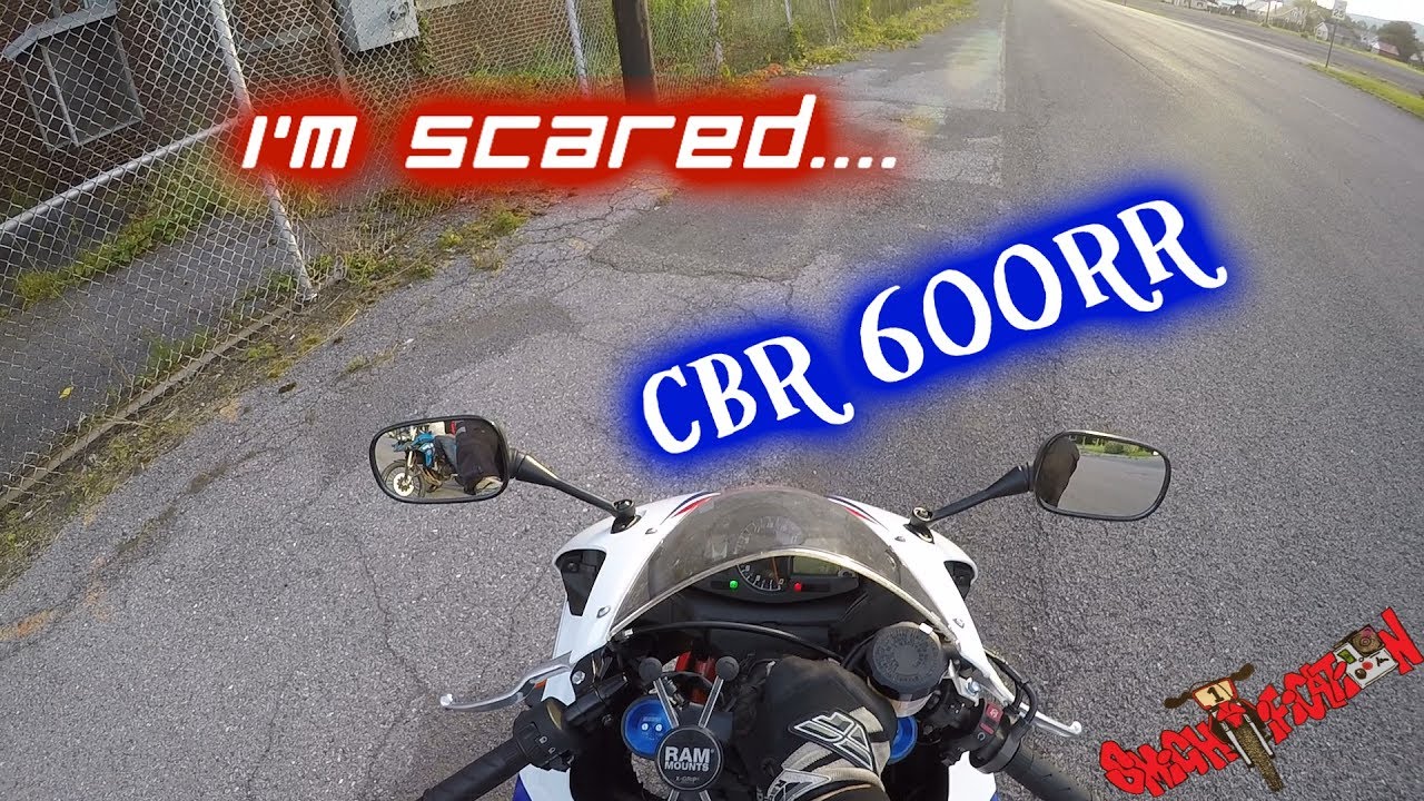Wife's first time on a superbike!!  Honda CBR 600RR