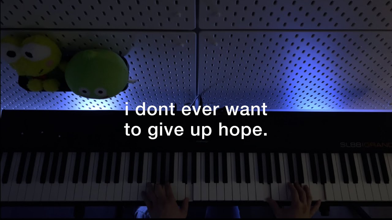 i dont ever want to give up hope.