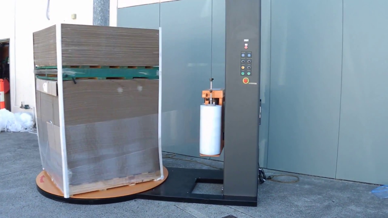 Pallet Stretch Wrapping Machine 1-IM315 with Powered Pre-Stretch adjustable film tension control
