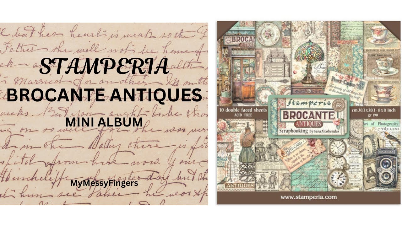 Stamperia Brocante Antiques collection mini album - page 3 build