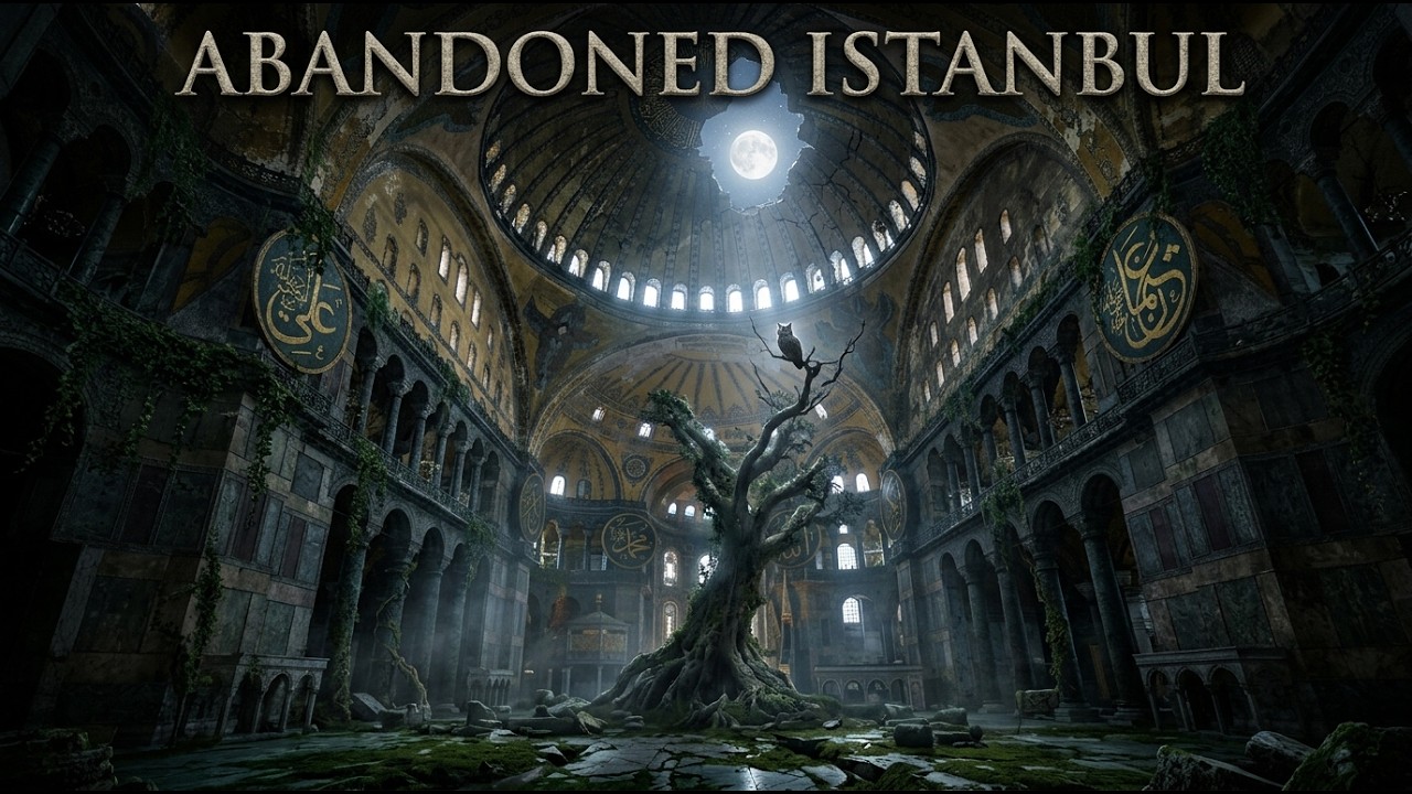 Abandoned Istanbul — Nature Reclaims the Ancient City | Fog & Moonlight | POV Walk