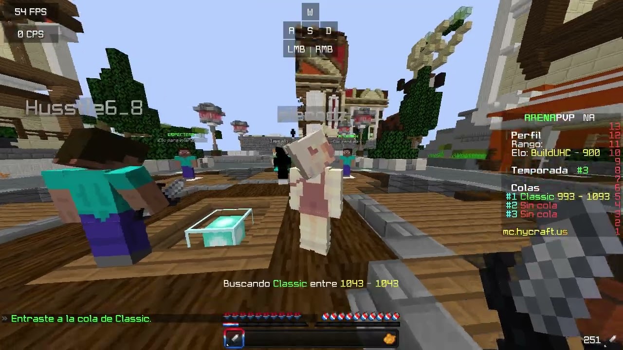 Jugando Minecraft PVP (volvi)
