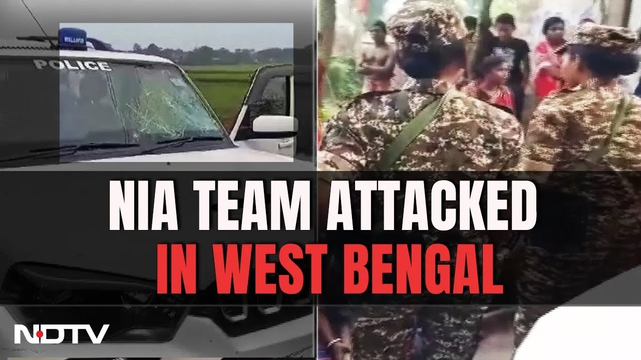 West Bengal News | Anti-Terror Agency Officials Attacked, Their Vehicle Vandalised In Bengal