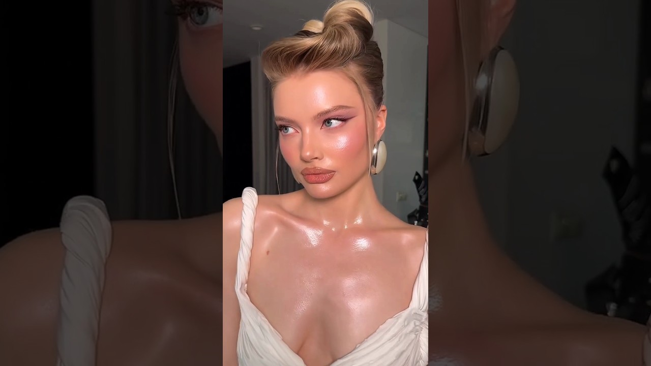 Hollywood Glass Skin Glam ✨ Glow-Up Tutorial! #shrots #makeup #makeuptutorial #learningwithnk #viral