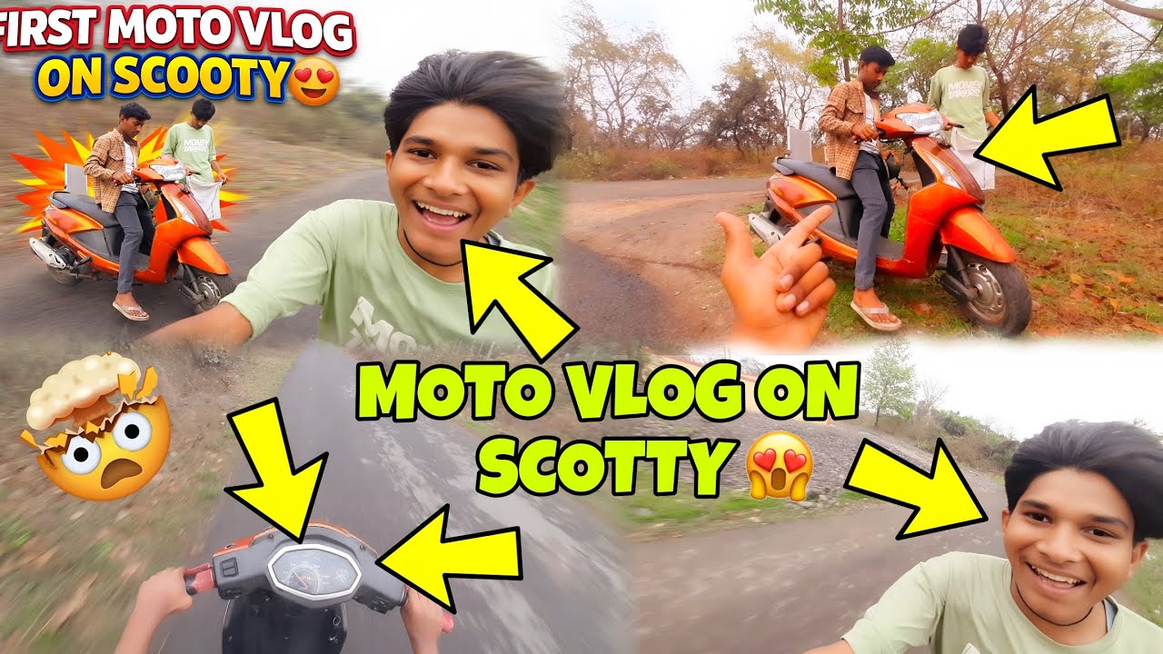First moto vlog on scooty 😍 moto vlog on scotty 😨 kawa h2r