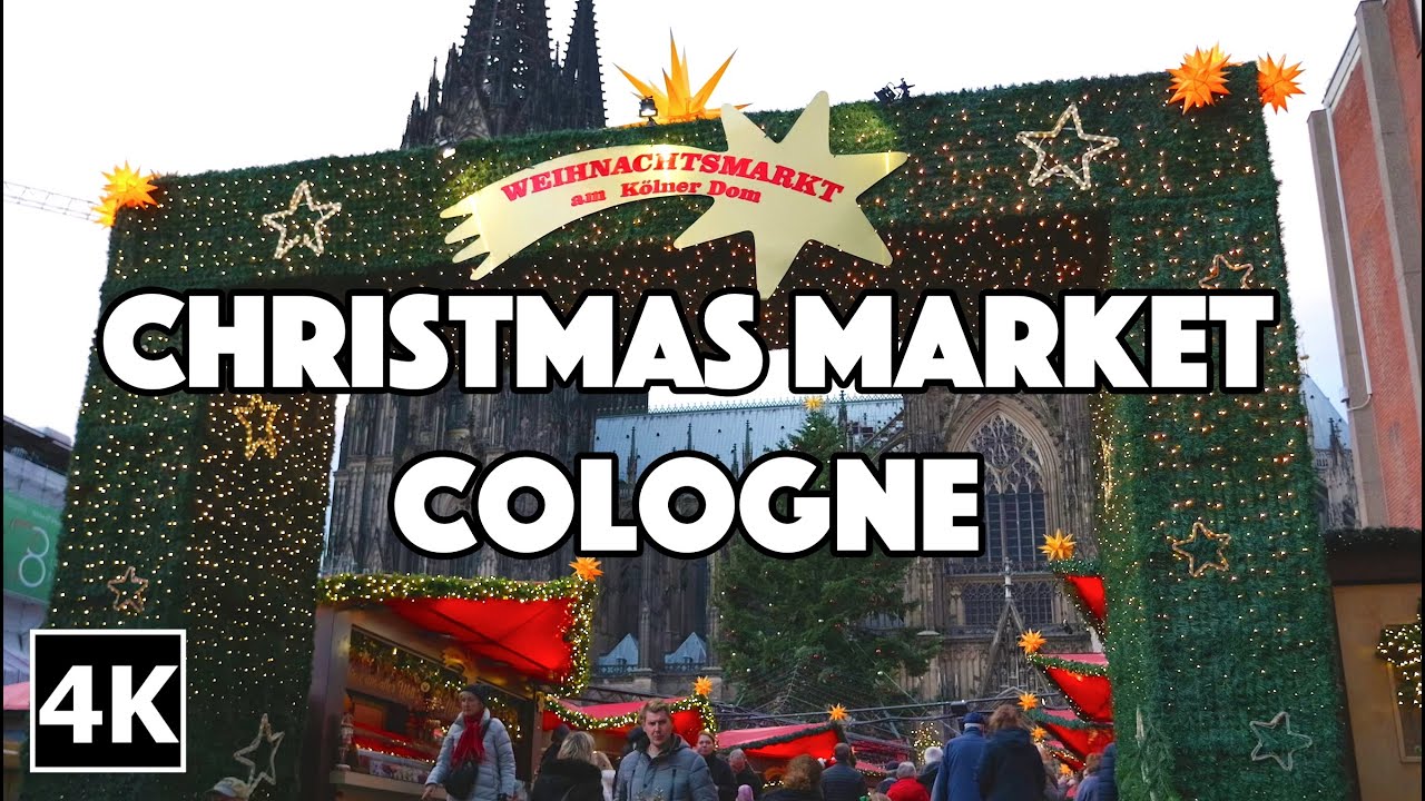 🎄 Christmas Market ✨ Cologne Cathedral 🎅🏻 Germany 🇩🇪 Walking Tour  2024 🎁 - With Captions
