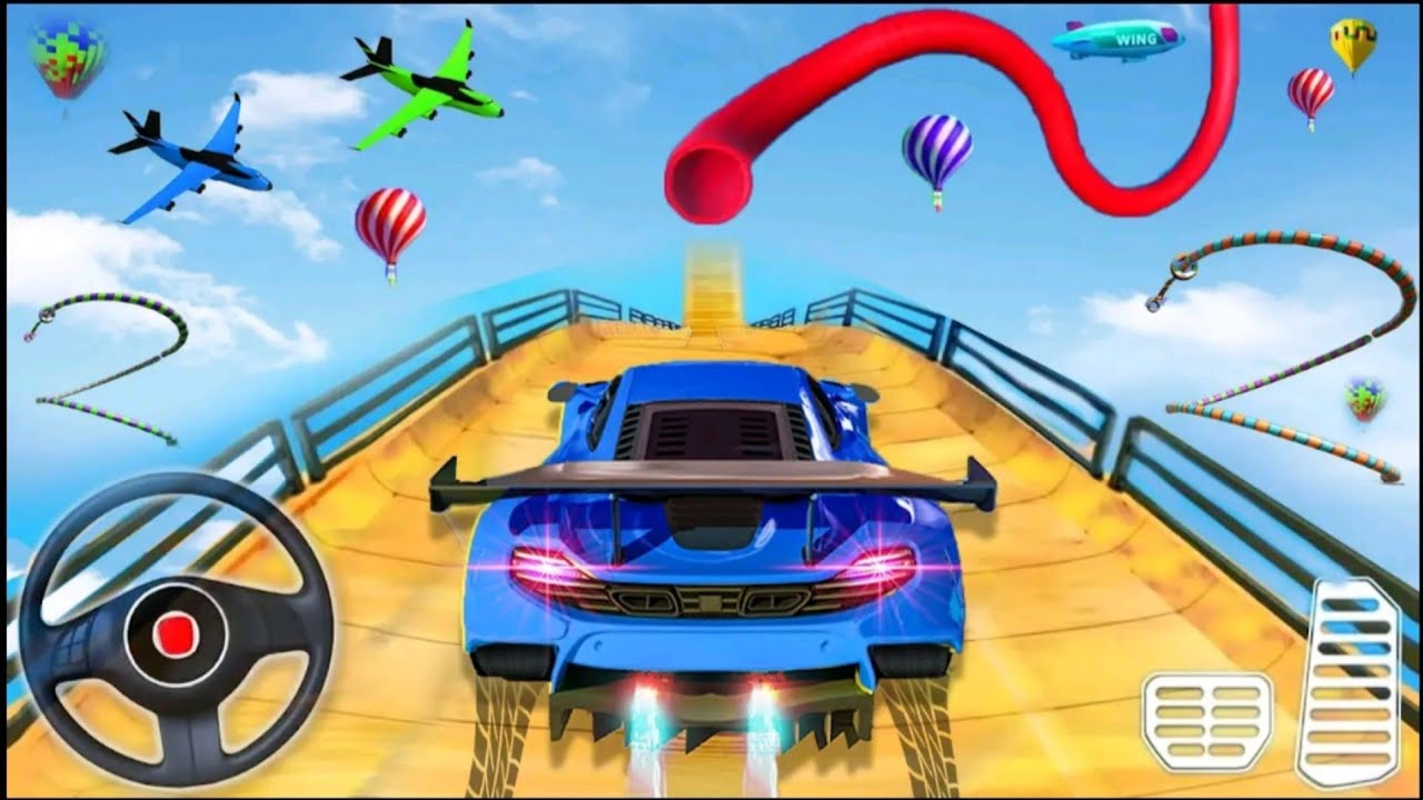 Maga ramp car driving simulator 3D game car stunt power New car racing 🏎️ gameplay🎮 android gameplay
