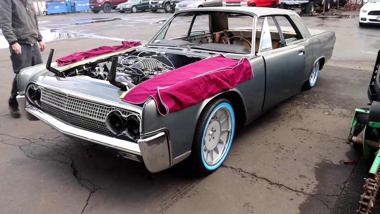 Supercharged LSA engine start up in 1963 Lincoln Continental by MetalWorks Suicide slab w/ LS engine