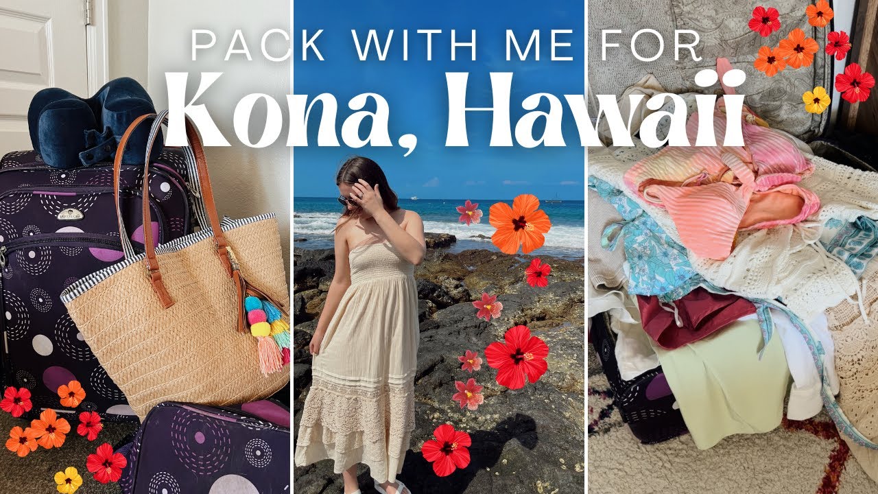 PACK WITH ME FOR KONA, HAWAII 2022 // packing & prepping for a week in Kona, Hawaii
