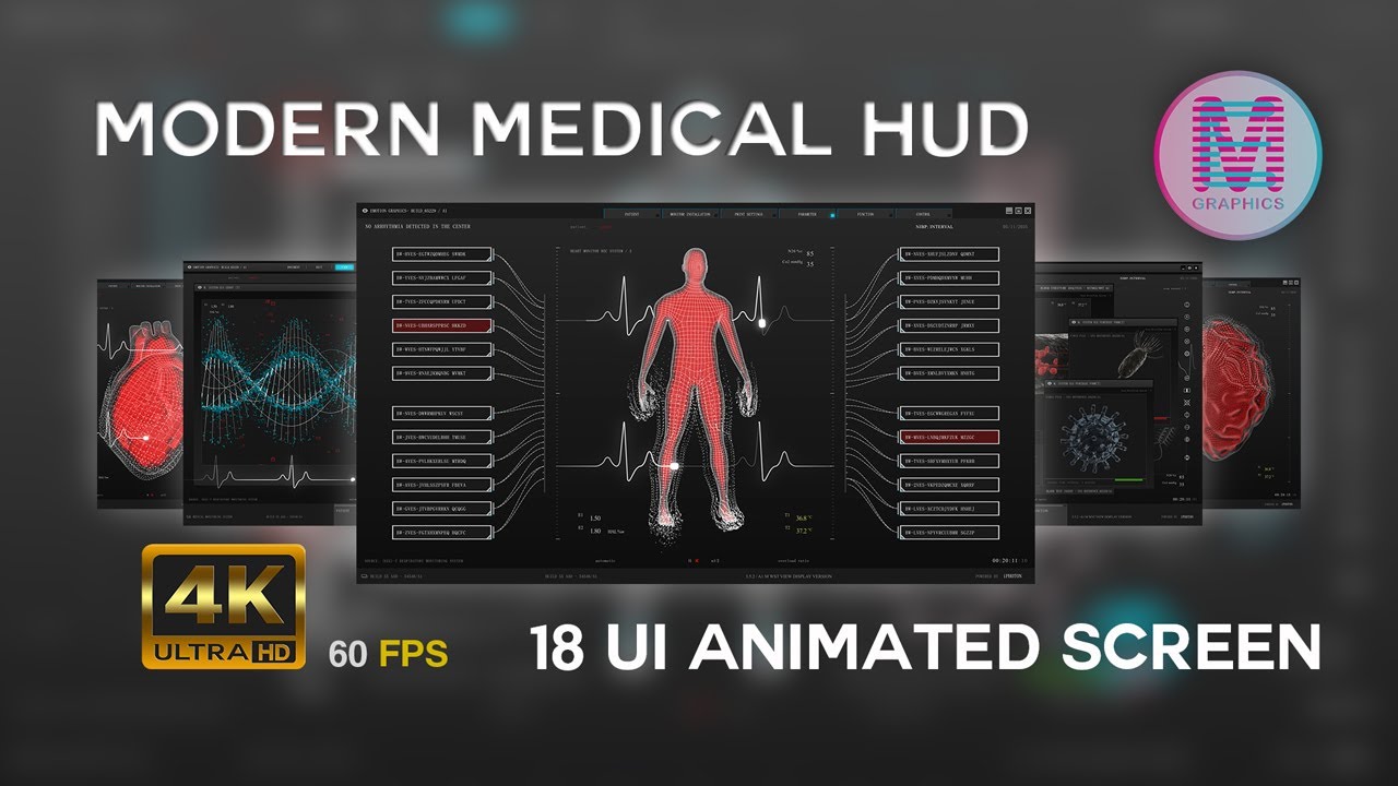 Sci-Fi & Retro Medical Computer HUD Screen