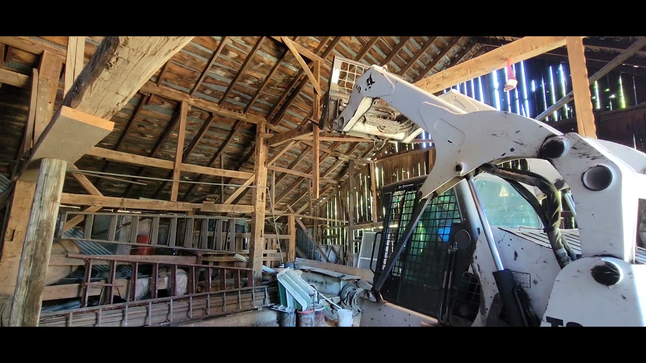 Dangerous 200 Year Old Barn Repair Video!!