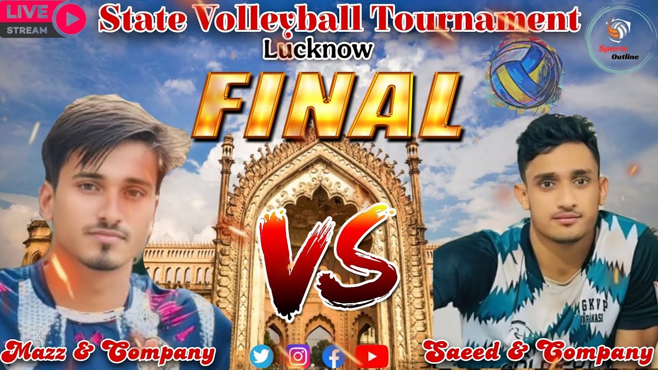 Lucknow Volleyball Tournament || Saeed Vs Maaz || Final || Day 02 | @sportsoutline #live #volleyball