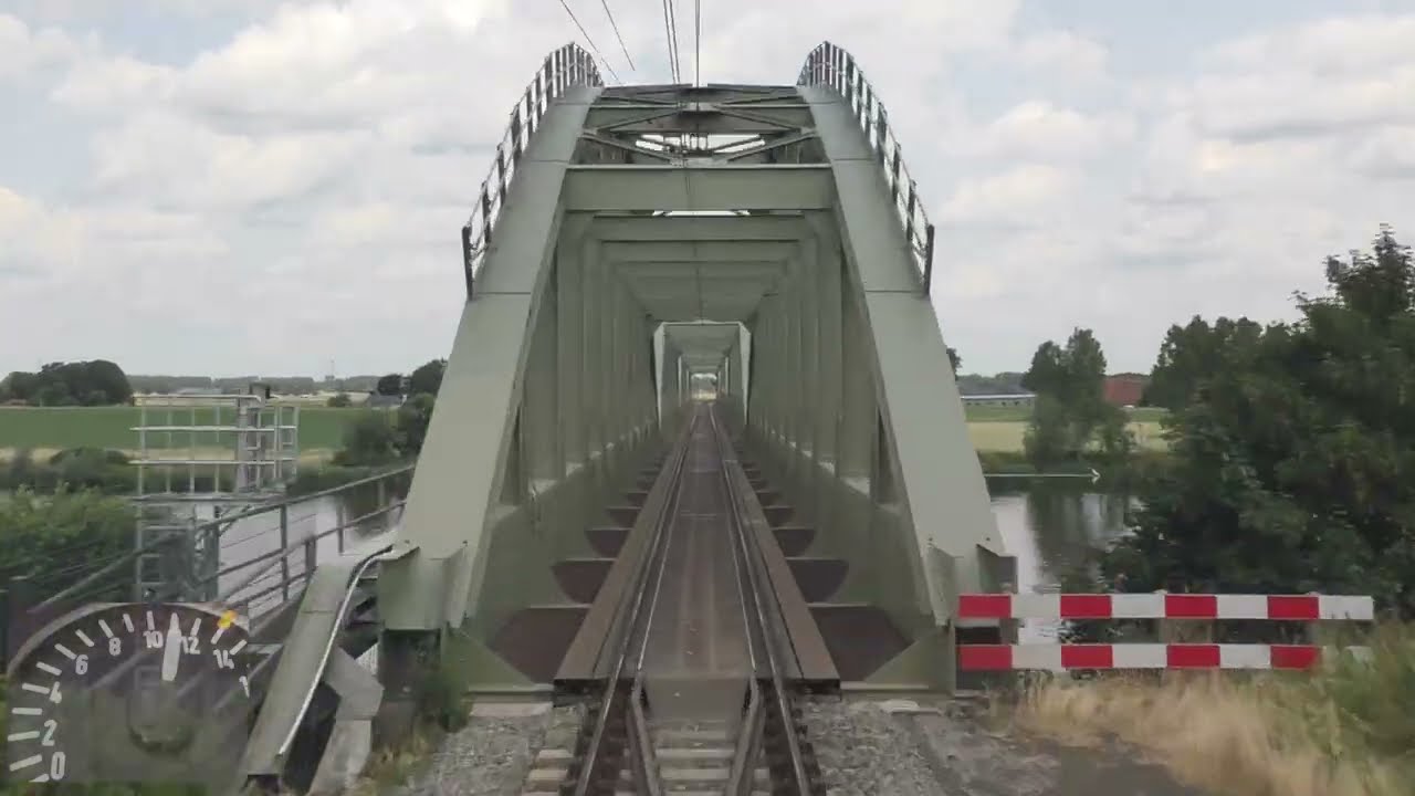 Поездка с машинистом поезда из Хертогенбоса в Зволле (со спидометром).