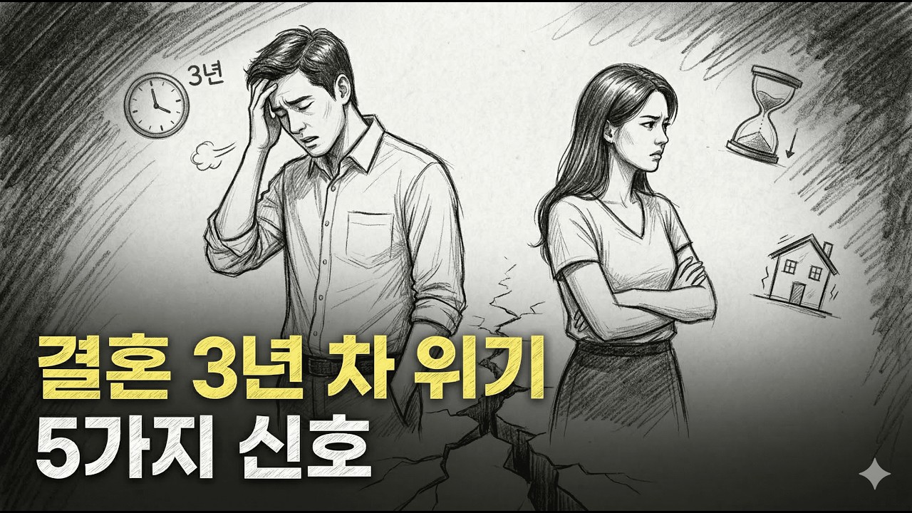 결혼 3년차, 이 신호 3개 이상이면 지금 빨간불입니다 #연애심리 #뇌과학 #심리학 #결혼 #이혼