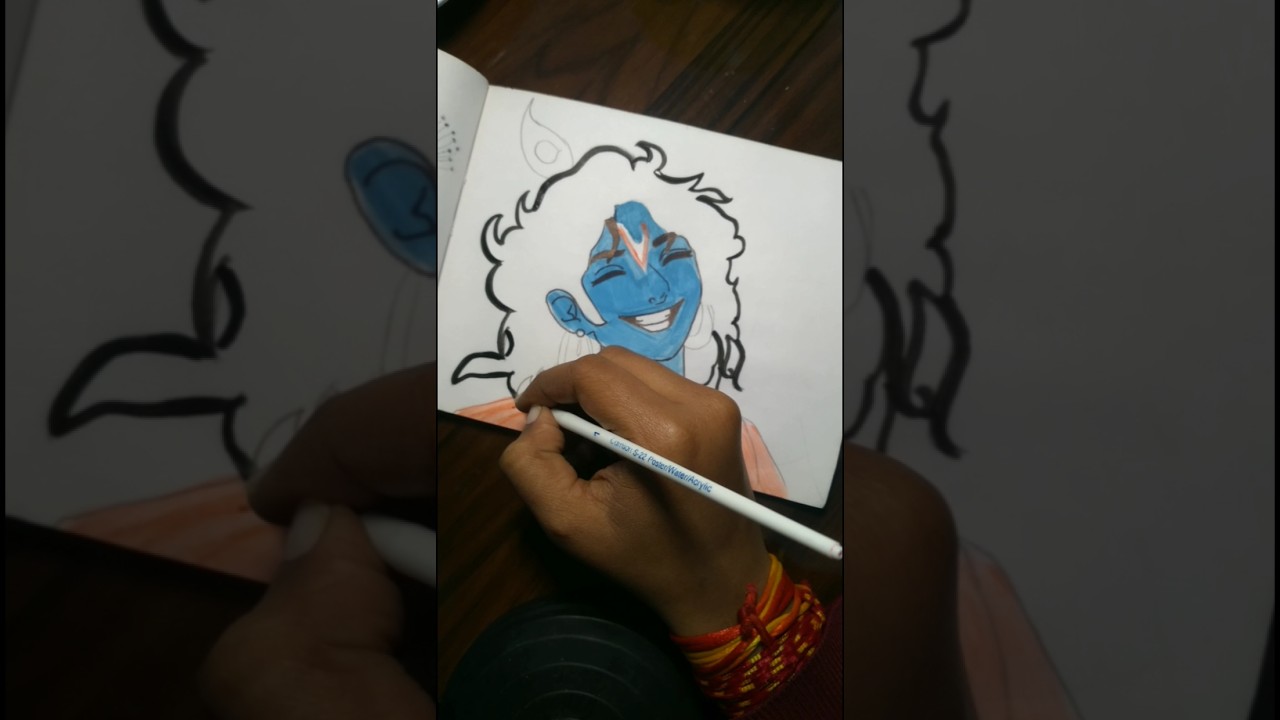 Drawing krishna 💙 