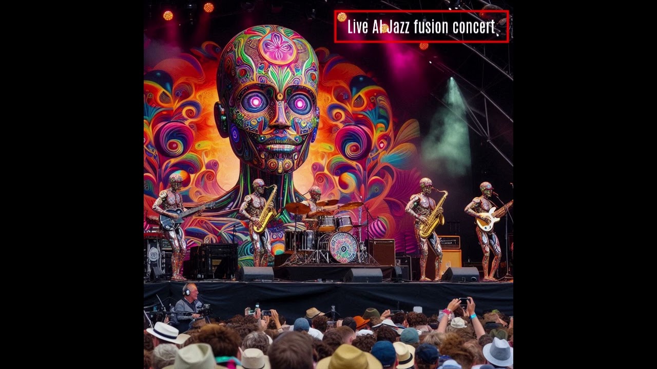 Live AI Jazz Fusion Concert #jazz #jazzfusion #milesdavis #jazzfunk #funk #ai #drumandbass #liveevil