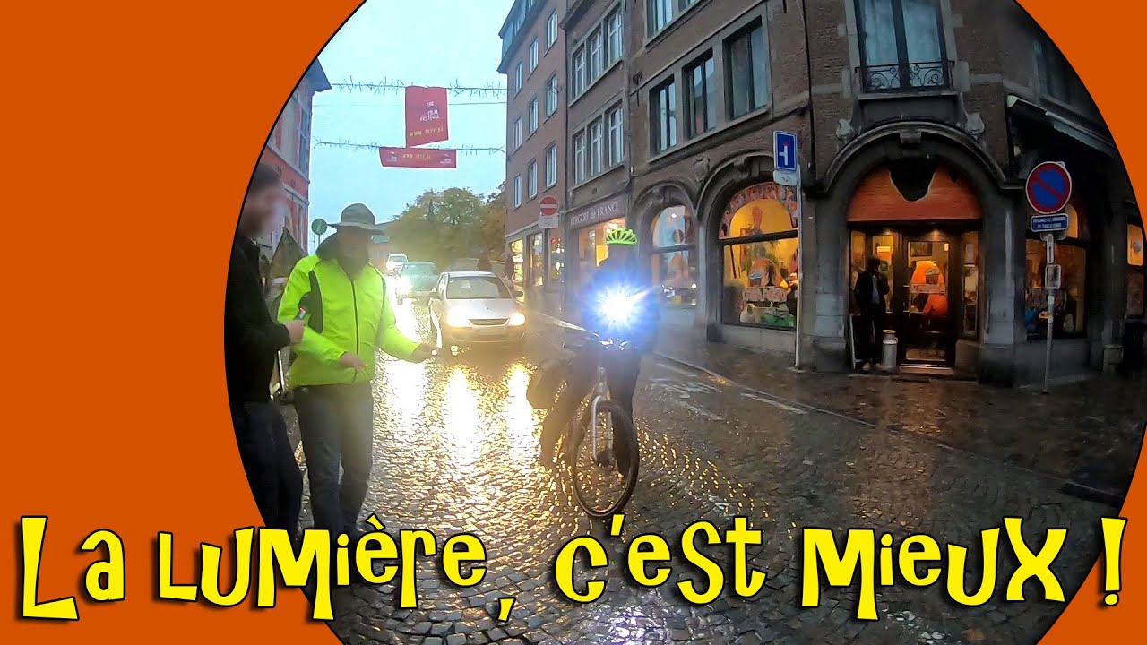 L'action éclairage du GRACQ* à Namur, Ben't Wind y était !