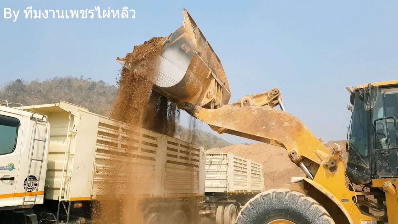 เจอยักษ์ใหญ่อีกแล้ว 😺😺😺 รถตักล้อยาง CAT 980G ตักเต็มๆอุ้มทั้งเร็วทั้งแรงจริงๆ  🤩🤩🤩
