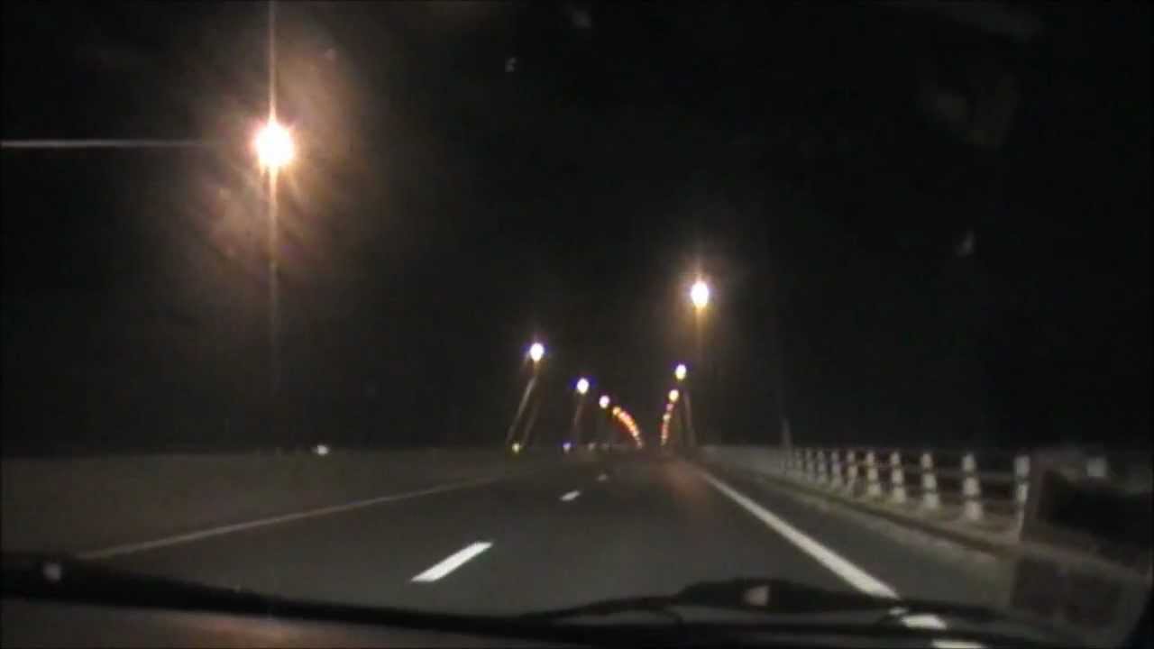 Pont de Normandie la nuit