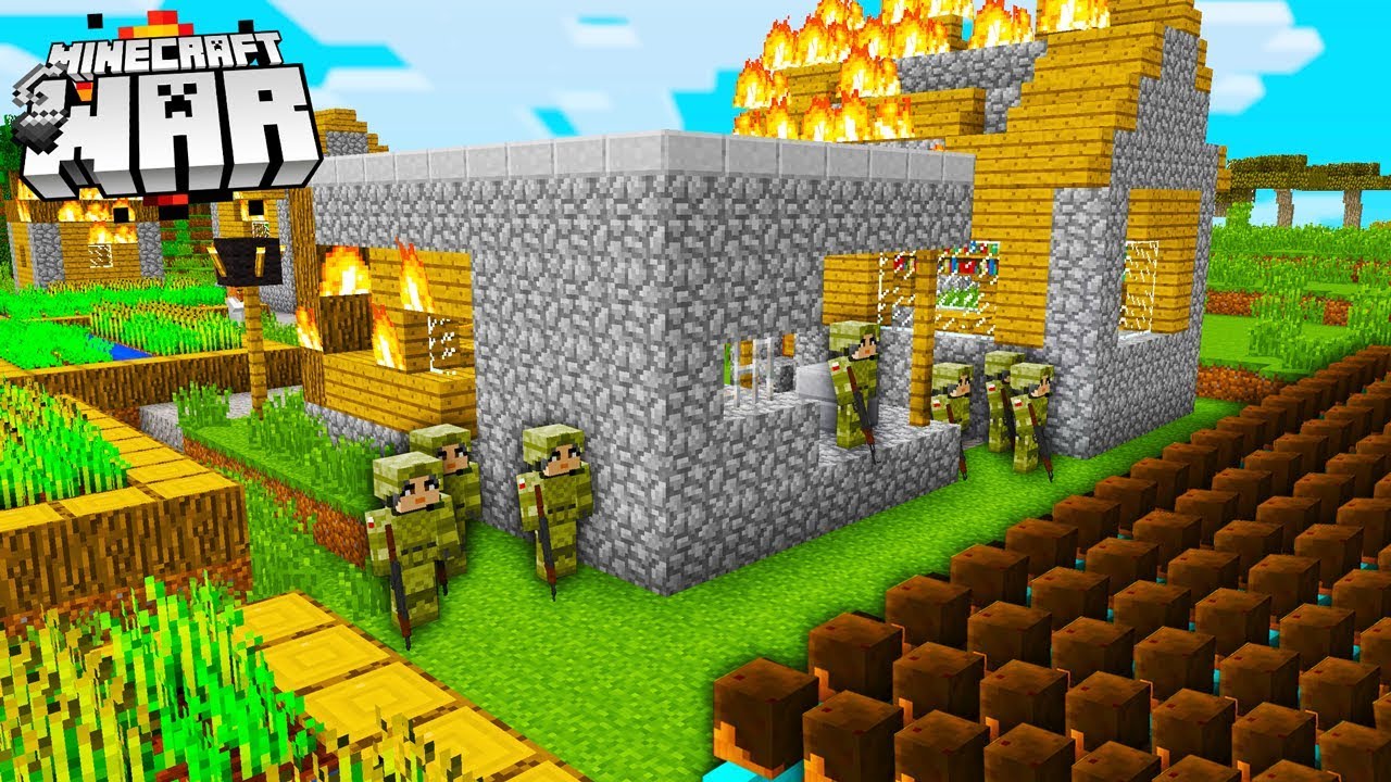raiding another RIVAL Minecraft players VILLAGE! (Minecraft War #2)