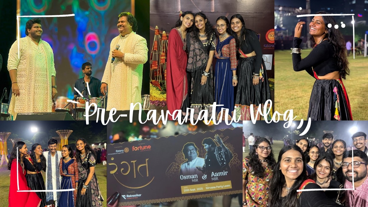 Pre Navratri 2025 Vlog | Osman Mir Live Garba Night in Ahmedabad with Family & Friends