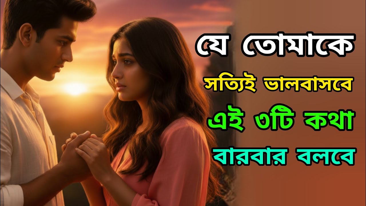 যে তোমাকে সত্যিই ভালোবাসবে এই ৩টি কথা বারবার বলবে | Heart Touching Love Motivation