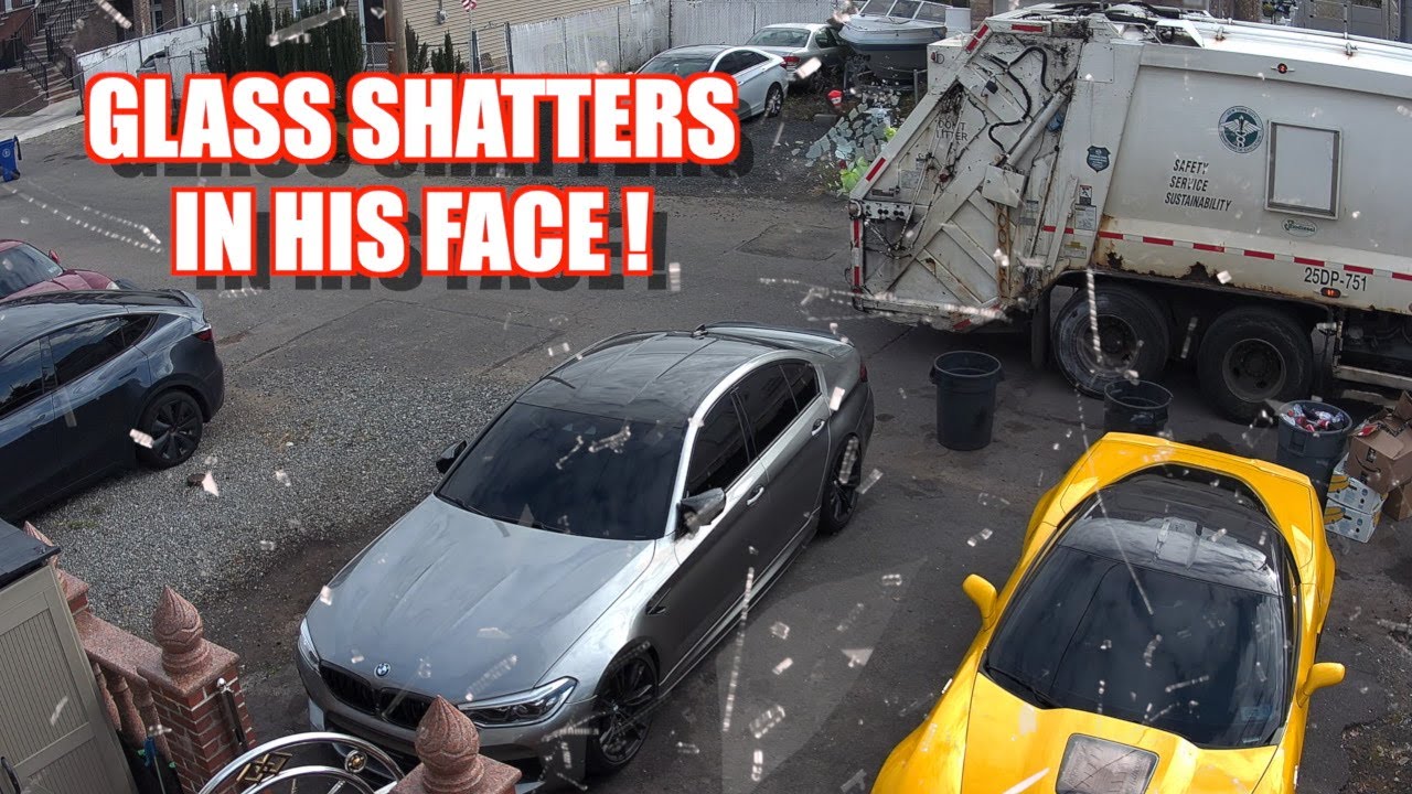 Glass Shatters in Face of Sanitation Worker