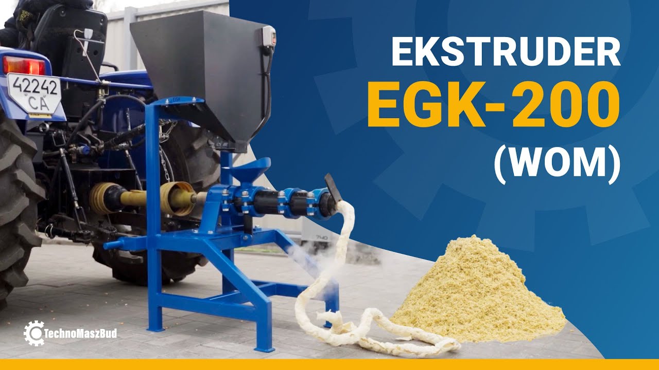 EGK-200 &ndash; uniwersalny ekstruder do soi, kukurydzy i pszenicy z napędem z WOM ciągnika