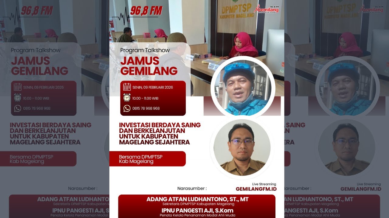 Program Talkshow Jamus Gemilang Bersama DPMPTSP Kabupaten Magelang
