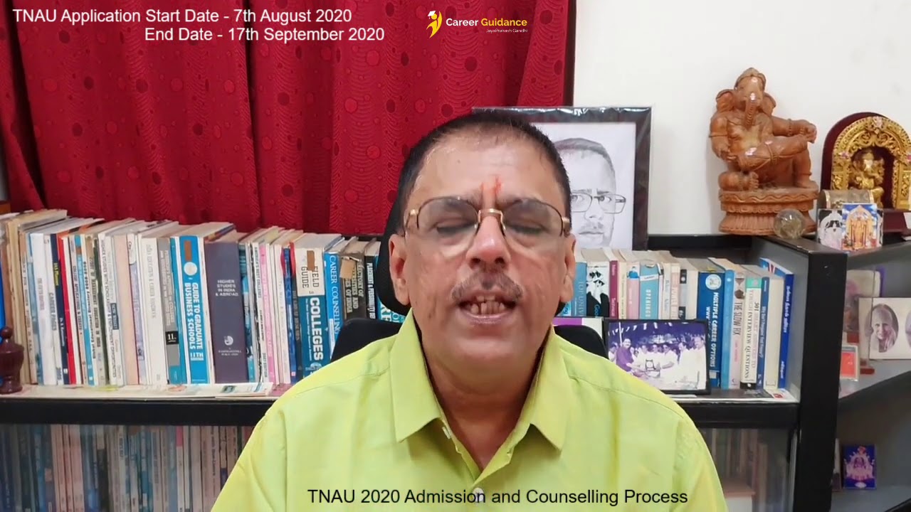 TNAU 2020 Admission and Counselling Process | Courses | Application Date