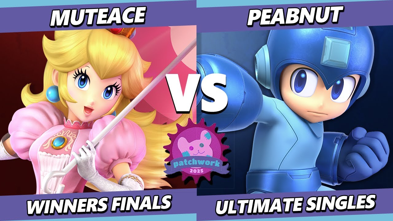Patchwork 2025 WINNERS FINALS - MuteAce (Peach) Vs. Peabnut (Mega Man) Smash Ultimate - SSBU