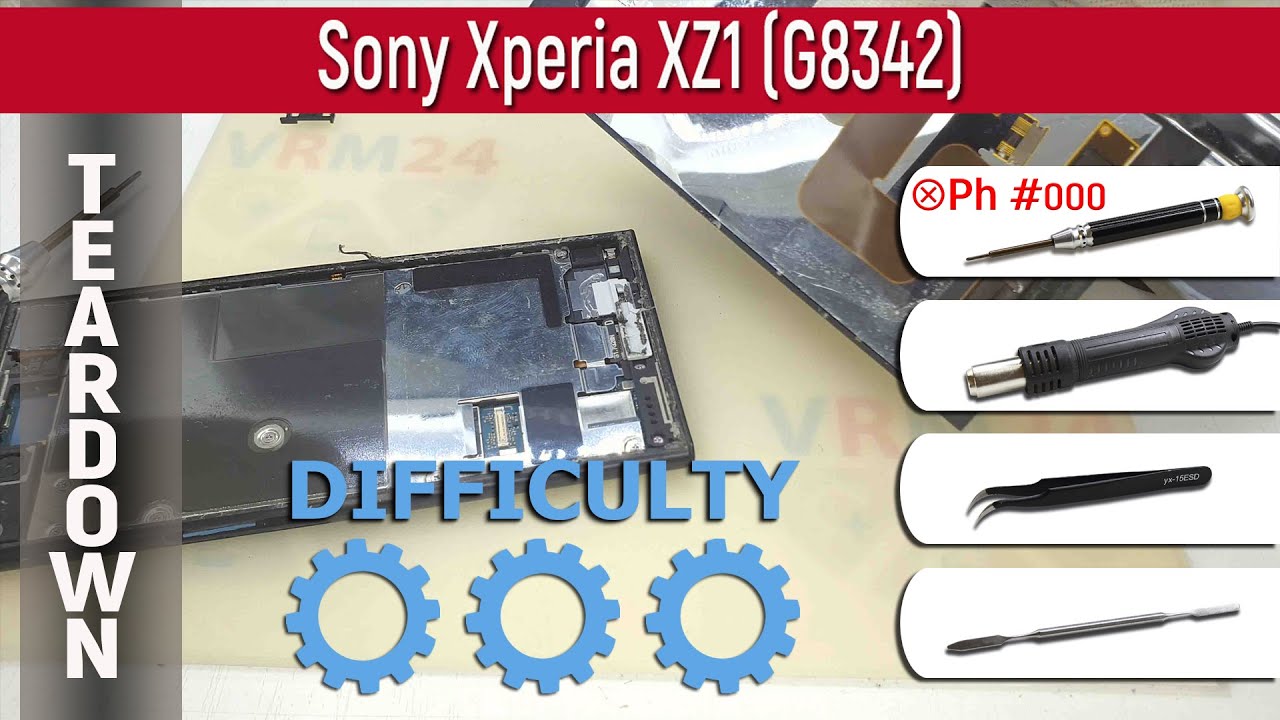 Как разобрать 📱 Sony Xperia XZ1 G8342 Разборка и ремонт