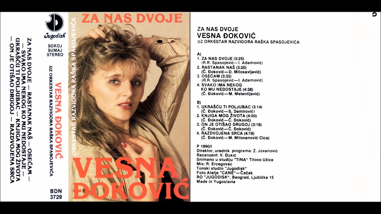 Vesna Djokovic - Za nas dvoje - (Audio 1990)