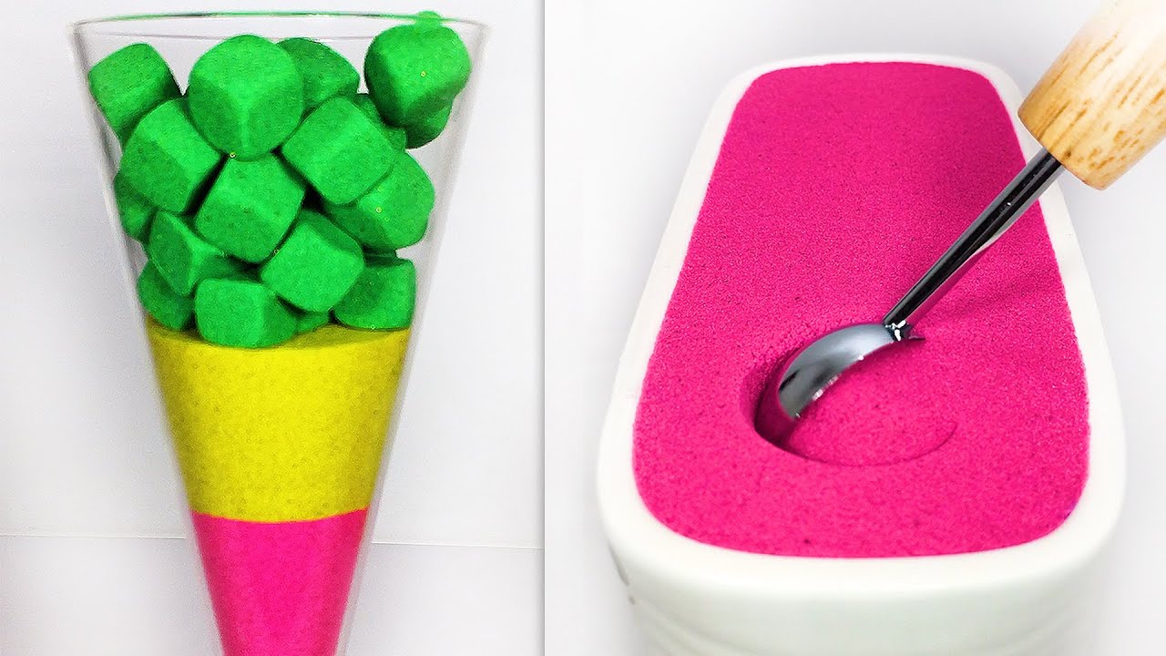 Very Satisfying and Relaxing Compilation 276 Kinetic Sand ASMR