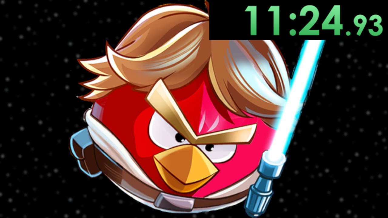 I decided to speedrun Angry Birds Star Wars and used extremely clever solutions to go fast