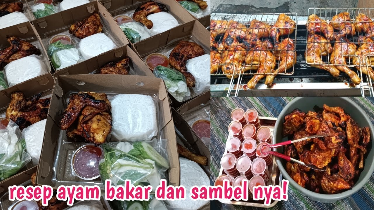 Orderan 70 box nasi ayam bakar! Resep ayam bakar sekaligus sambel nya!