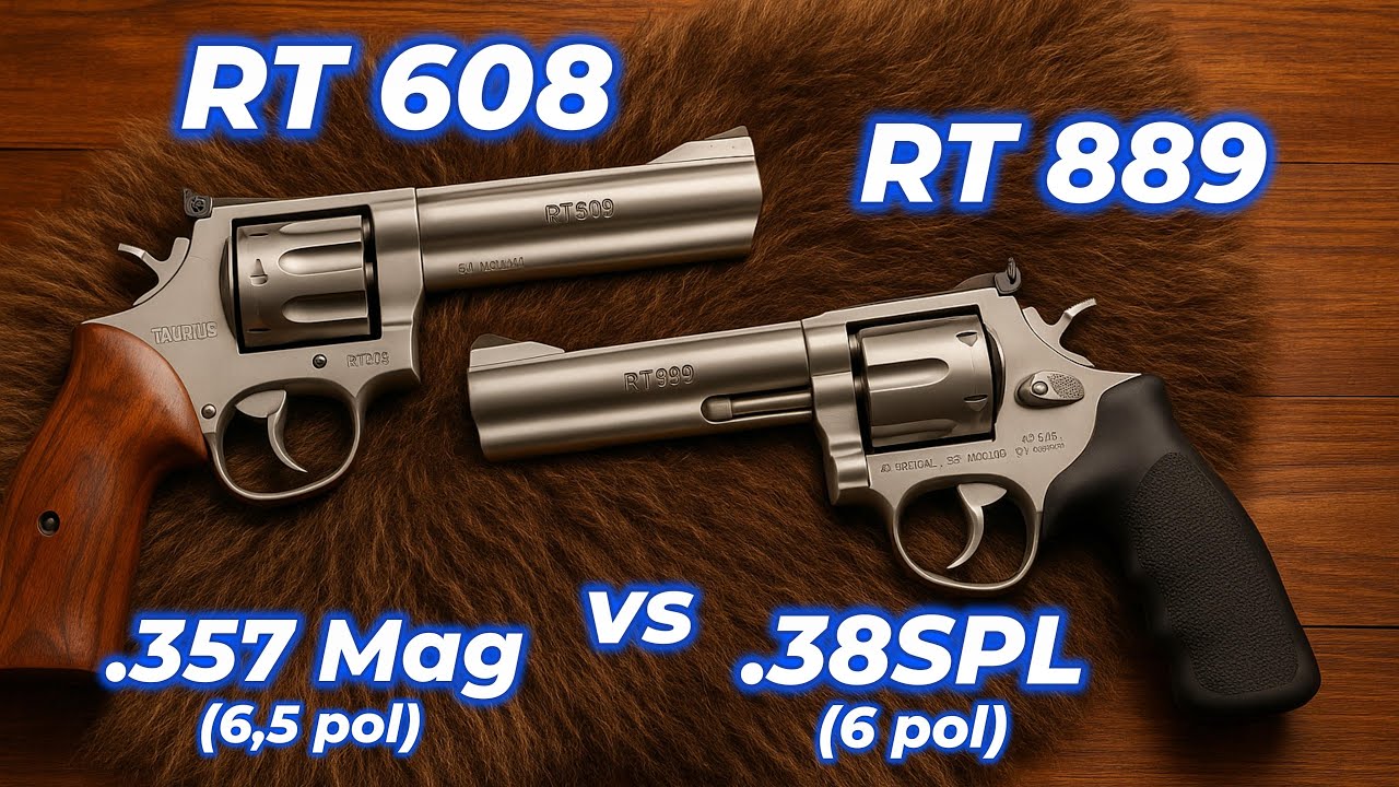 RT 608 vs RT 889 - calibre .357 Mag vs .38SPL - Canos de 6 polegadas