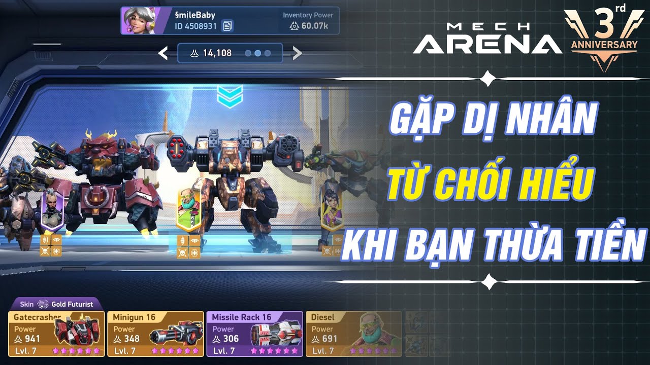 Cosplay Viewer: Gặp quái vật - Thua đến nơi rồi và điều bất ngờ cuối trận Mech Arena - ID: 30535122