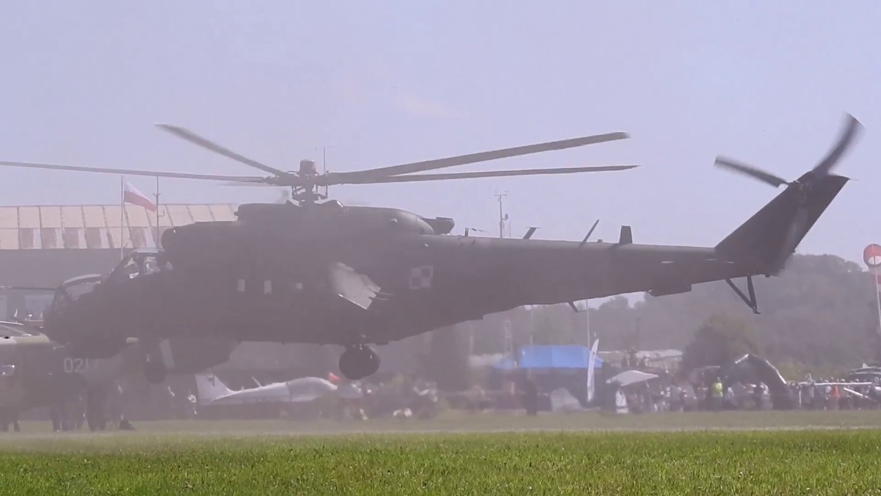 Mazury Air Show   MI 24 Pokaz /  Catalina PBY start na Giżycko