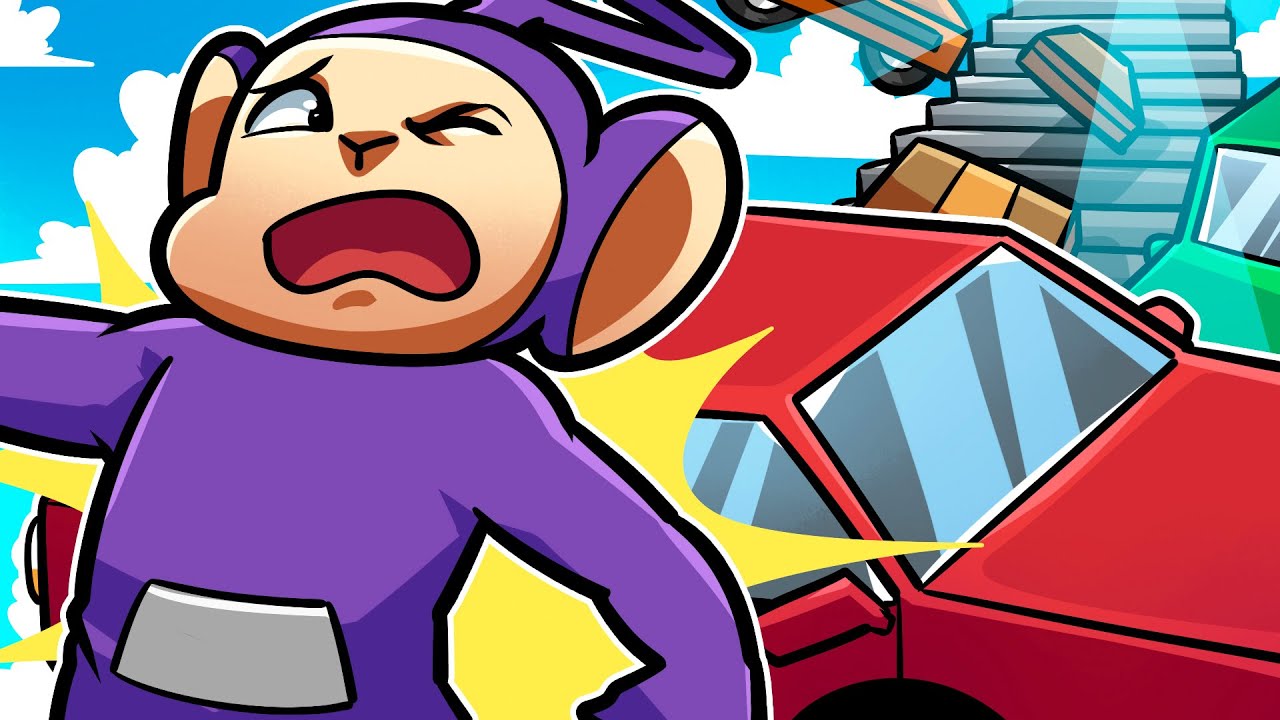 I TRY SURVIVE CAR AVALANCHE! | Tinky Winky Plays: Roblox 100 Player Car Avalanche