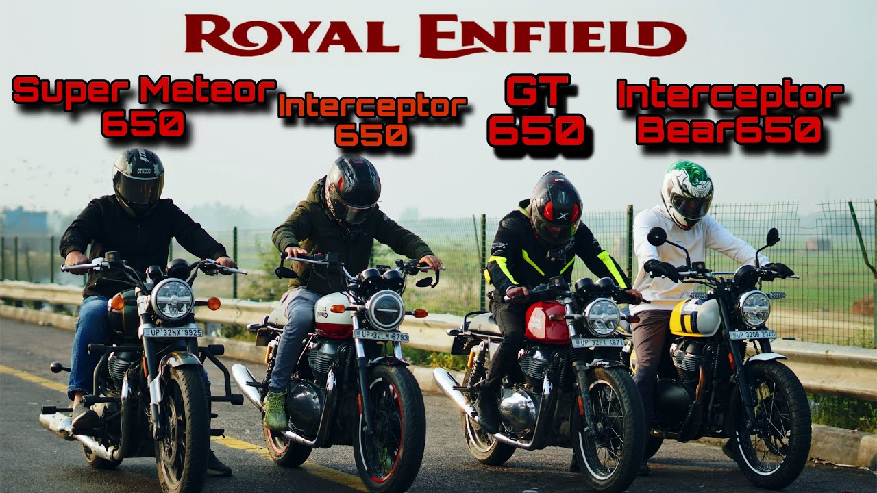 2025 Interceptor bear650 vs continental gt650 vs interceptor650 vs super meteor650 drag race 🔥#650cc