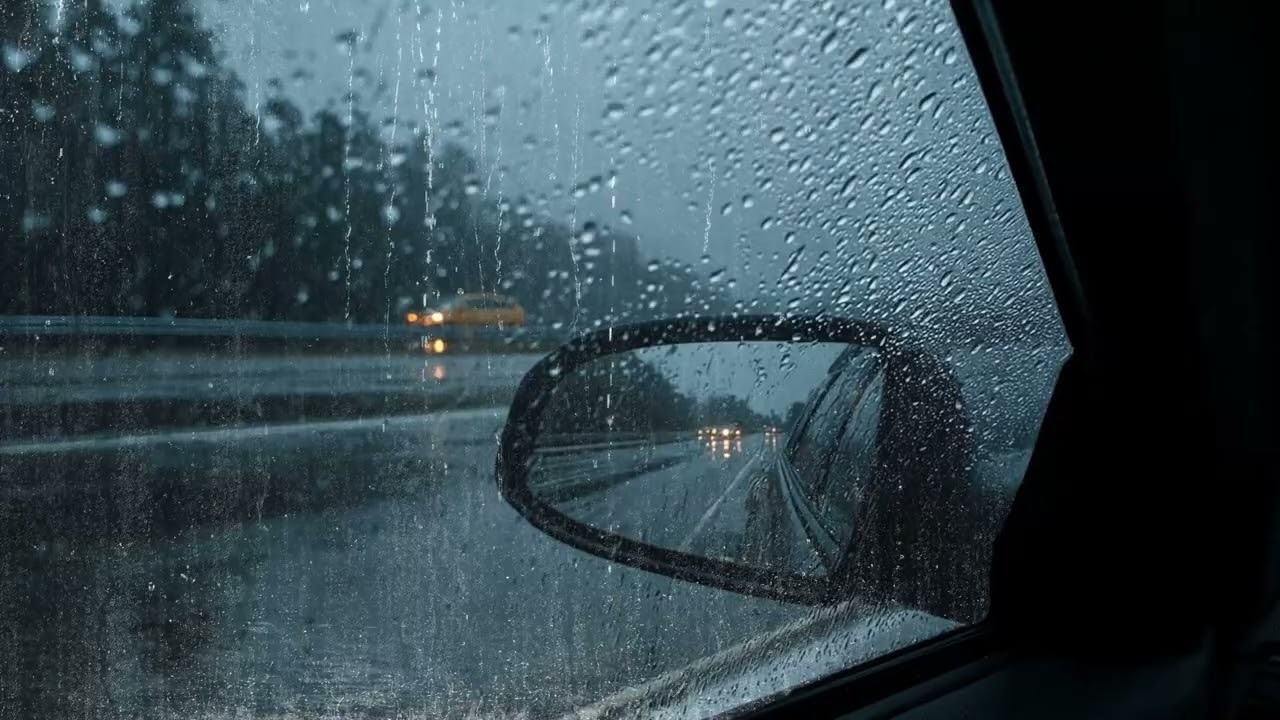 Heavy Rain on a Car Windshield - Sounds for Deep Sleep, Anxiety Relief, Focus, Calming
