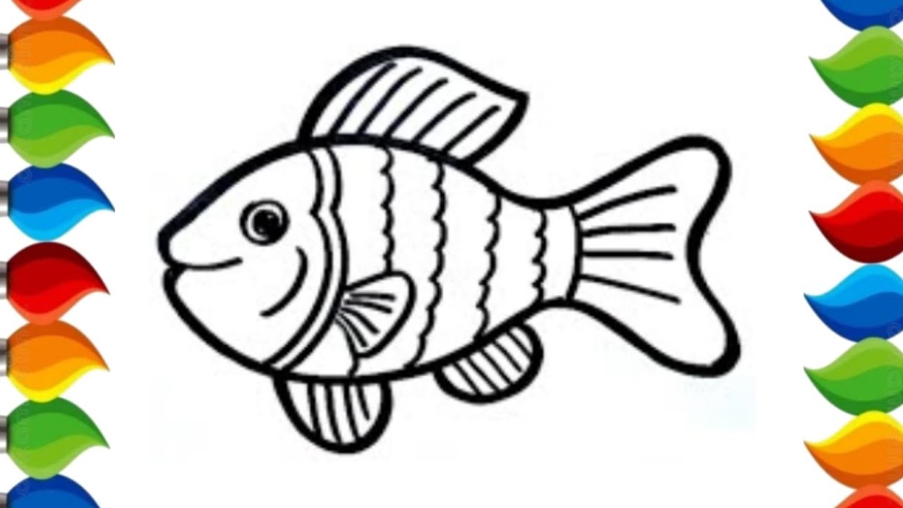 Cute Fish Drawing | How to Draw Fish Cute Drawing, Painting & For Kids and Toddlers_ Kids Art 