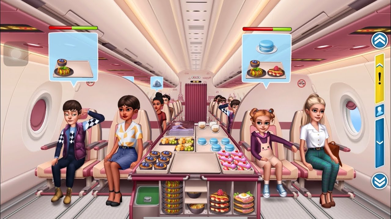 Airplane Chefs - PARIS ✈️ HARD LEVEL🔥 #Gameplay  #airplanechefs #pesawat #cookinggame 