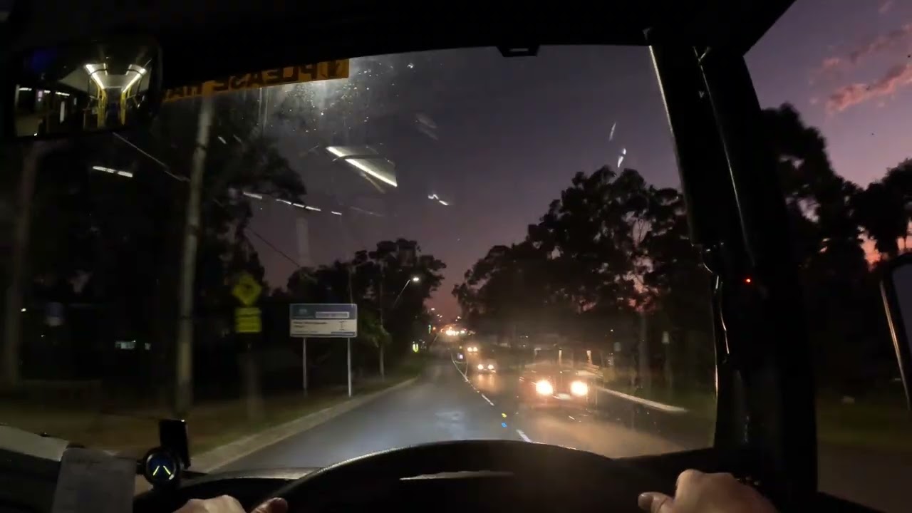 Bus Driving POV Twilight Brisbane