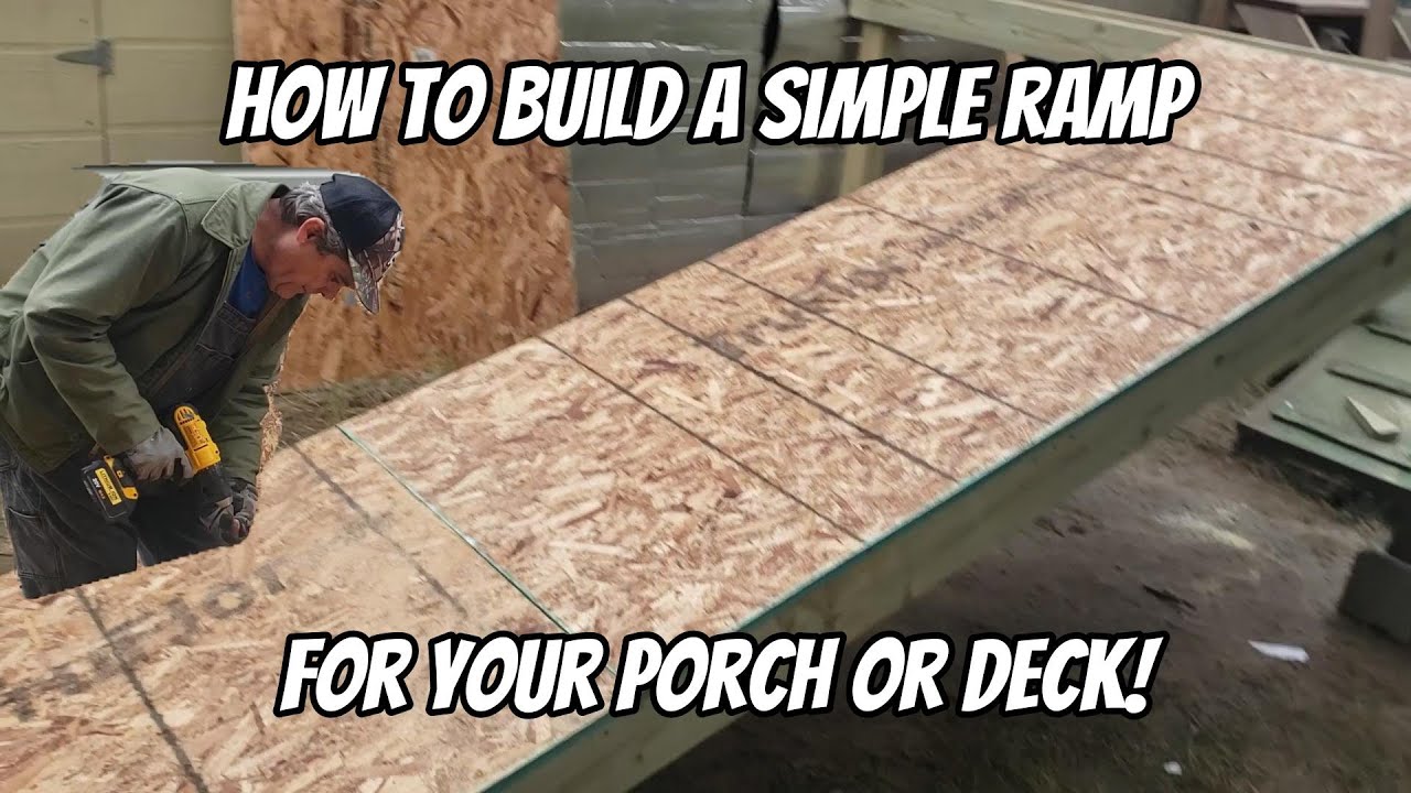 How To Build a Ramp For Porch or Deck..