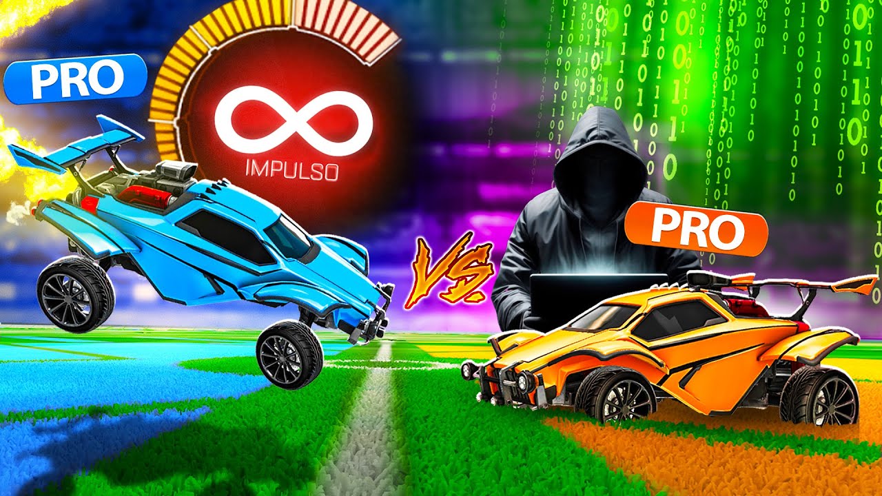 1 PRO COM BOOST INFINITO vs 1 PRO COM HACK no ROCKET LEAGUE (insano)
