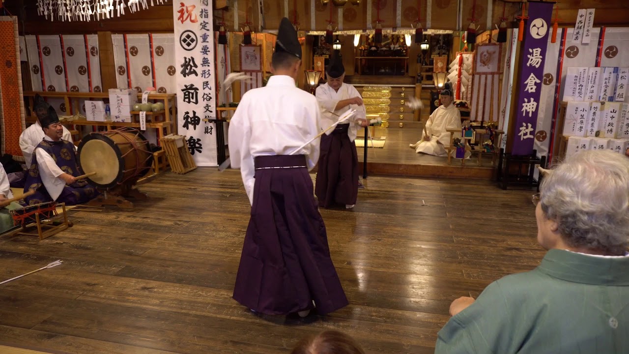 [函館]湯倉神社例大祭・神職による松前神楽「神遊舞」 2018.9.7.