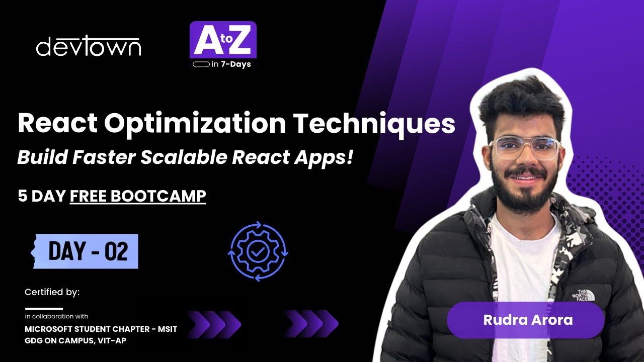 DAY - 2 | REACT OPTIMIZATION TECHNIQUES – BUILD FASTER SCALABLE REACT A!PPS ! - 5 DAYS FREE BOOTCAMP