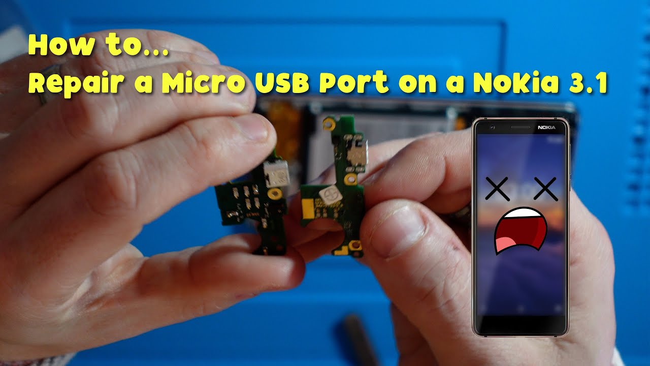 Как отремонтировать порт Micro USB на Nokia 3.1 (2018)
